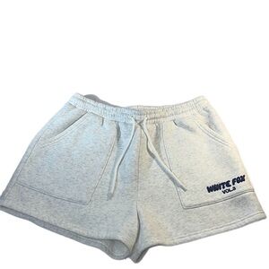NWOT White Fox vol 3 Lounge Shorts Heather Gray/ Navy Blue Cotton Blend L